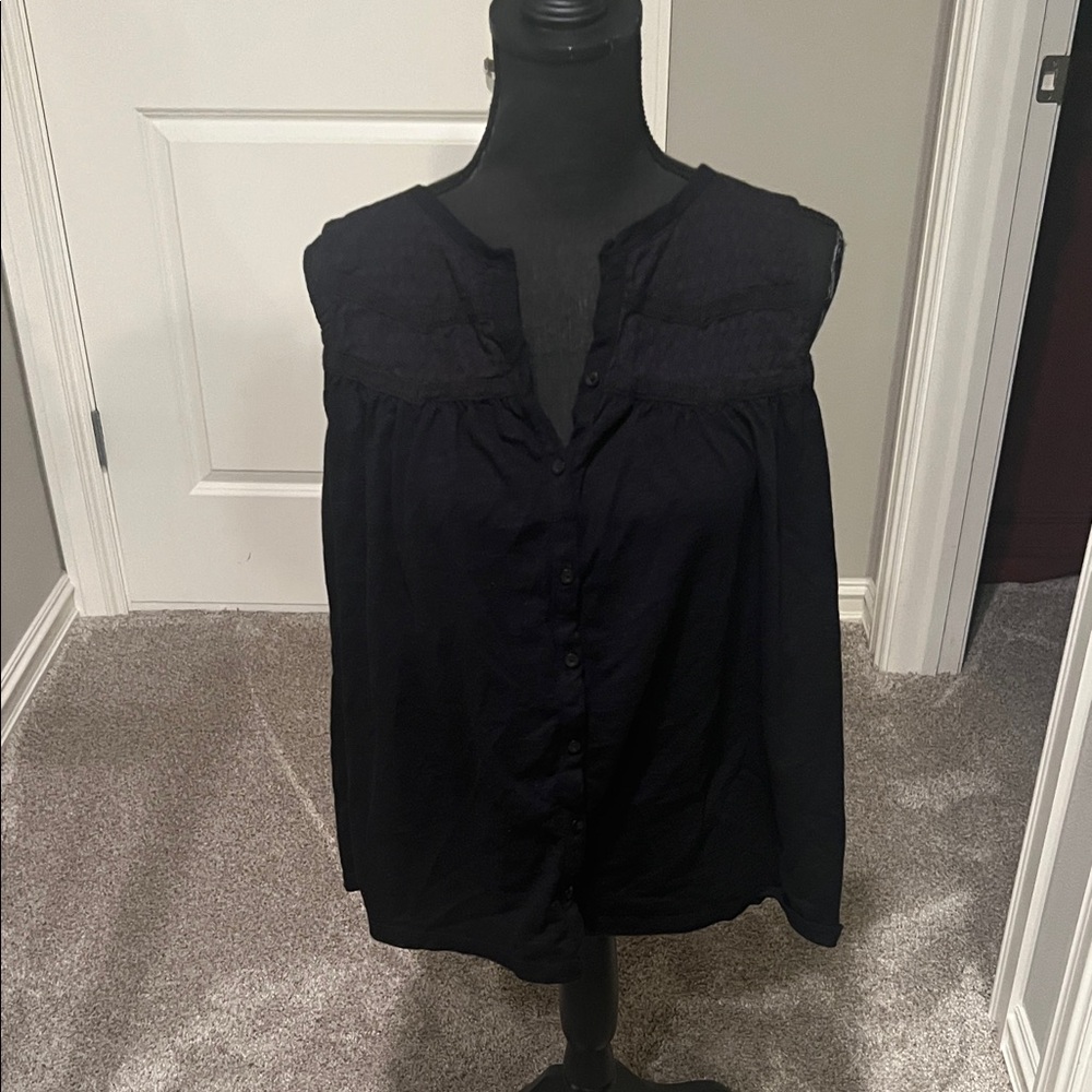 Sonoma Women's Black Button-Down Blouse